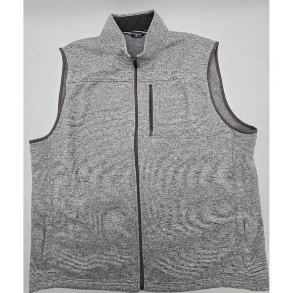 Izod Mens Gray Zip-Up Vest With Chest Pocket In XLG - Picture 3 of 4